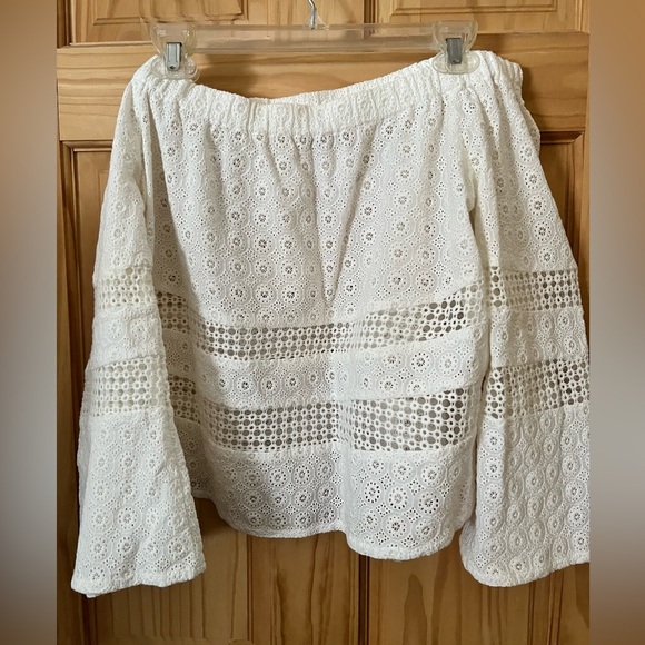 Rebecca Minkoff Coronado Off-the-Shoulder Eyelet Top - Picture 3 of 9